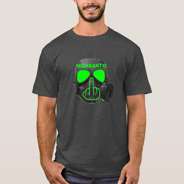 T - Shirt Monsanto Gasmaske drehen um (Vorderseite)
