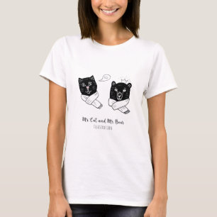 T-Shirt Monsieur Chat et Monsieur Ours Amis Animau