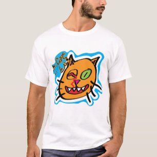 T-shirt Monsieur Chat par Eli - T blanc