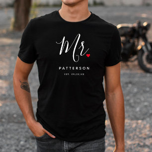 T-shirt Monsieur élégant Nom de famille personnalisé et Da