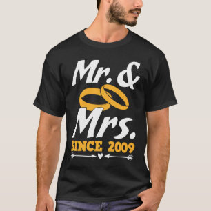 T-shirt Monsieur et Madame depuis 2009 Couple Monsieur e