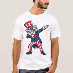 T-shirt Monsieur patriotique Dabbing Design vectoriel vint