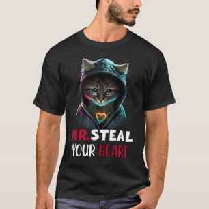 T-shirt Monsieur Voler Votre Coeur Chat Saint-Valentin V J