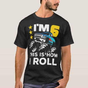 T-shirt Monster 6th Birthday Gift Big fun yoga gay rift