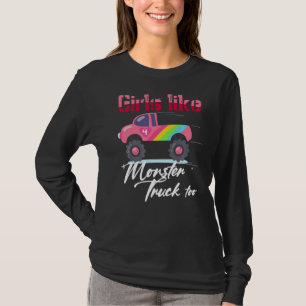 T-shirt Monster Camion Filles Comme Monstres À Anniversair