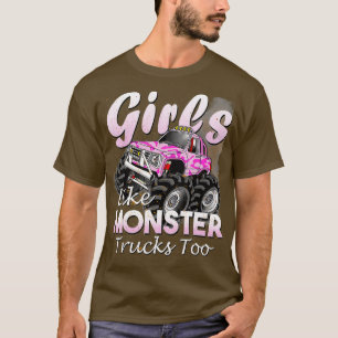 T-shirt Monster Camion Filles Comme Monstres Aussi Anniver