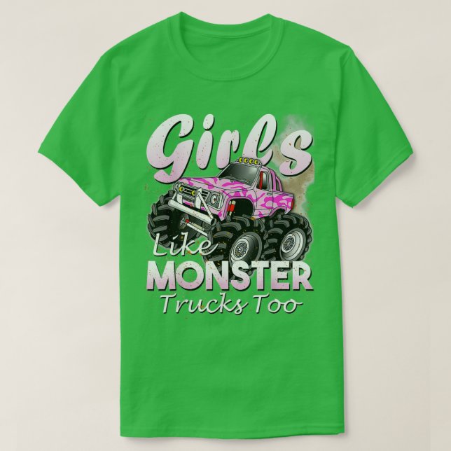 T-shirt Monster Camion Filles Comme Monstres Aussi Anniver (Design devant)
