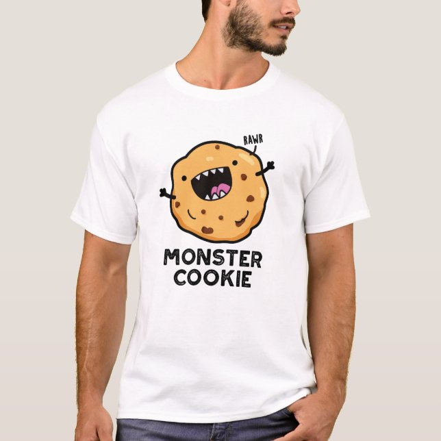 T-shirt Monster Cookie Funky Food Pun (Devant)