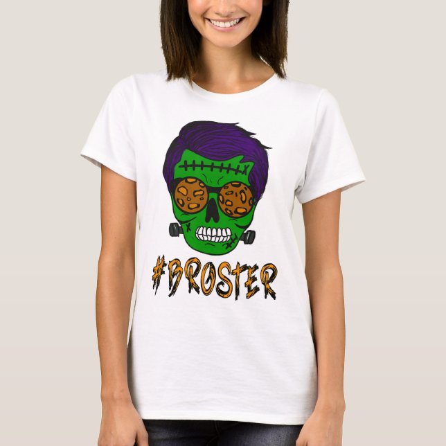 T-shirt Monster Crâne Broster Frère Halloween Correspondan (Devant)