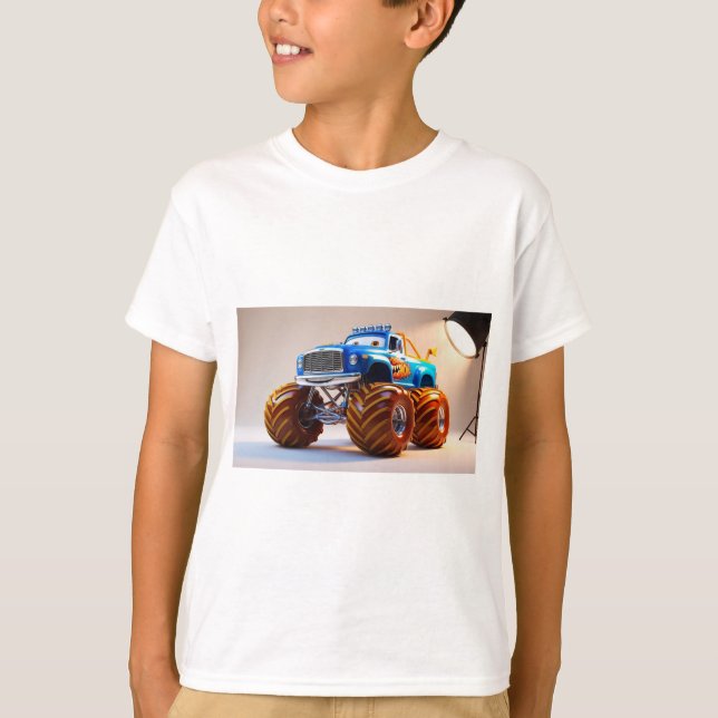 T-shirt Monster Mayhem : Quirky Adventure Truck Tee (Devant)