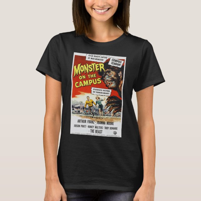 T-shirt Monster, poster vintage de film d'horreur (Devant)