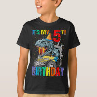 Monster Truck 5 ans Tee 5e anniversaire Boy Mons