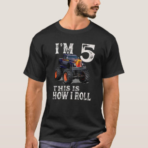 T-shirt Monster Truck 5e Anniversaire I'm 5 C'est comme ça