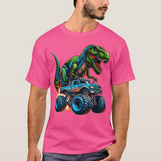 T-shirt Monster Truck Boy Dinosaur fête d'anniversaire Mon