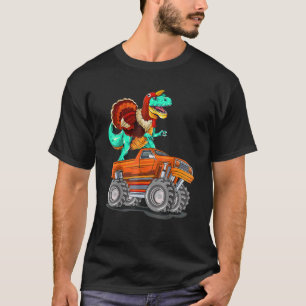 T-shirt Monster Truck Dinde Trex Dinosaure Joyeux Thanksgi
