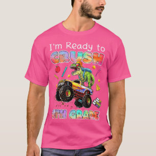 T-shirt Monster Truck Dinosaur Je Suis Prêt À Écraser 4E G
