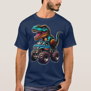 T-shirt Monster Truck Funny Design équitation T Rex Lover