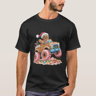 T-shirt Monster Truck Gingbread Homme Noël Baking