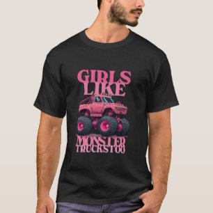 T-shirt Monster Truck Girls Comme Monster Truck Too Pink G