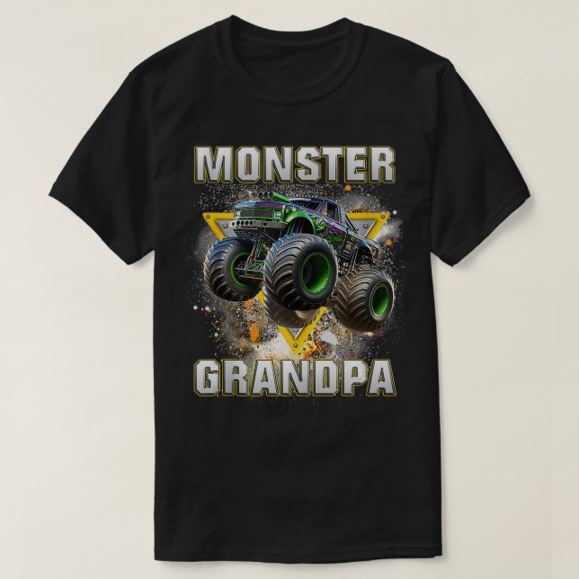 T-shirt Monster Truck Grand-pa Monster Truck Are My Jam Tr (Design devant)