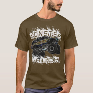 T-shirt Monster Truck Jam Lover Jumping et Crusher Cars