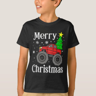 T-shirt Monster Truck Joyeux Arbre de Noël Garçons