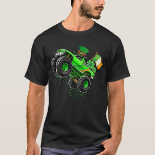 T-shirt Monster Truck Leprechaun Shamrock Jour de la Saint