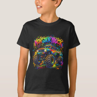 T-shirt Monster truck retro colorful graffiti toddlers