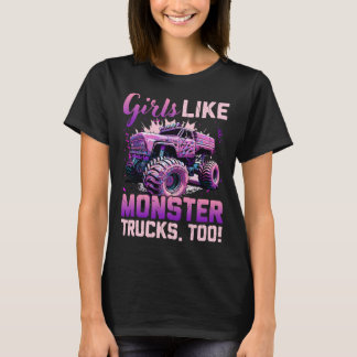 T-shirt Monster Truck T Shirt Girls Comme Monsters Too Bir