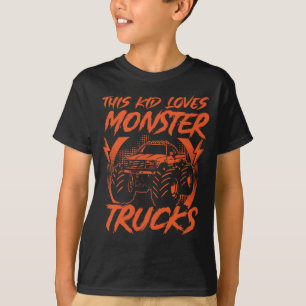 T-shirt Monster Trucks Fan Girls Boys Monster Truck
