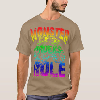 T-shirt Monster Trucks Rule top pour Rainbow 2