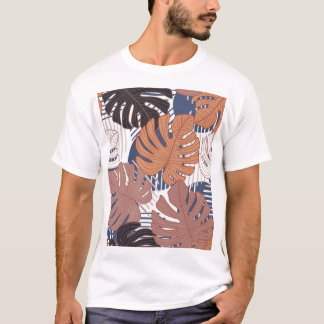T-shirt Monstère exotique feuille, vintage tropicale.