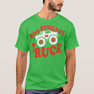 T-shirt Monstheart Camion Funny Valentinex27s Jour pour le