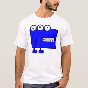 T-shirt Monstre bleu mignon de bande dessinée