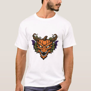 T-shirt Monstre Citrouille Chauve-Souris Halloween