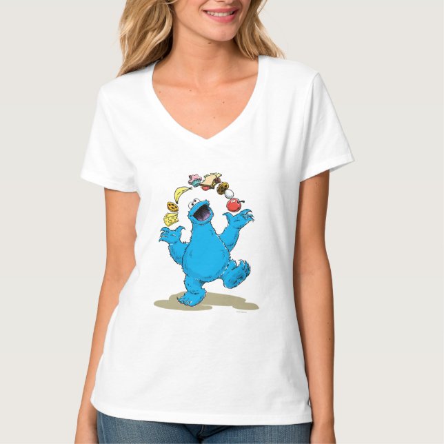 T-shirt Monstre Cookies vintage Jongle (Devant)
