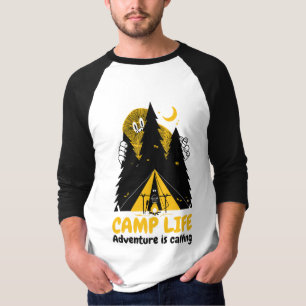 T-shirt Monstre de camping drôle – Aventure de la vie en c