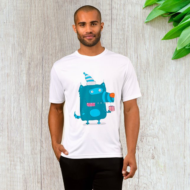 T-shirt Monstre de dessin animé bleu avec Casquette de fêt (Créateur téléchargé)