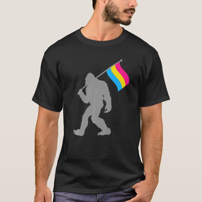 T-shirt Monstre De Drapeau De Fierté De Pansexualité Sur P (Devant)