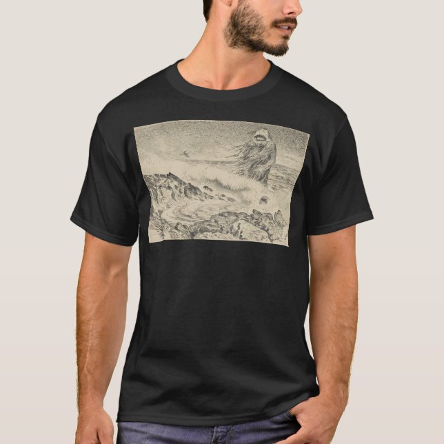 T-shirt Monstre De Mer Par Theodor Kittelsen (Devant)