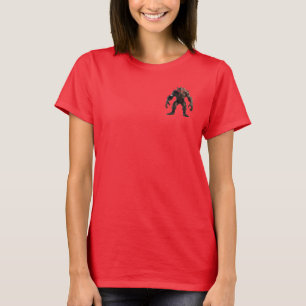 T-shirt Monstre démon sombre avec des yeux rouges lumineux