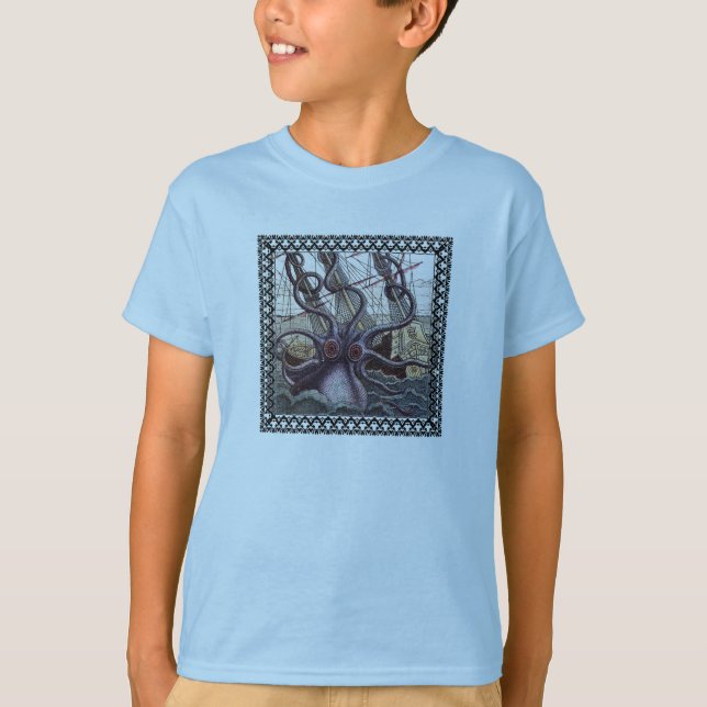 T-shirt Monstre d'enfants de la chemise profonde (Devant)