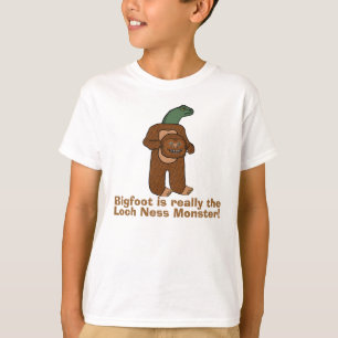 T-shirt Monstre drôle de Bigfoot Loch Ness