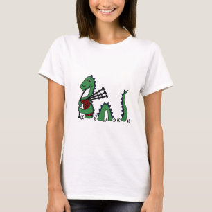 T-shirt Monstre drôle de Loch Ness jouant des cornemuses