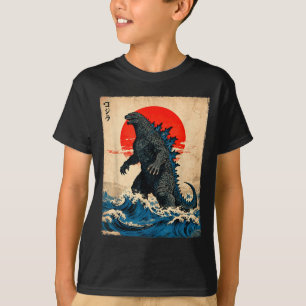T-shirt Monstre Kaiju d'art japonais vintage