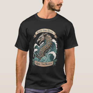 T-shirt Monstre marin norvégien & runes u2013 Pêcheur Viki