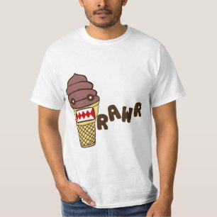 T-shirt Monstre RAWR de crème glacée de chocolat