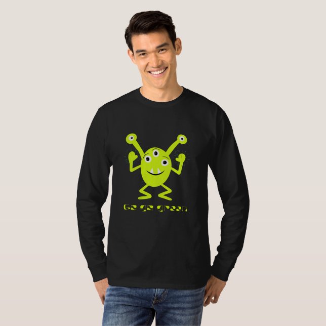 T-shirt Monstre vert (Devant entier)