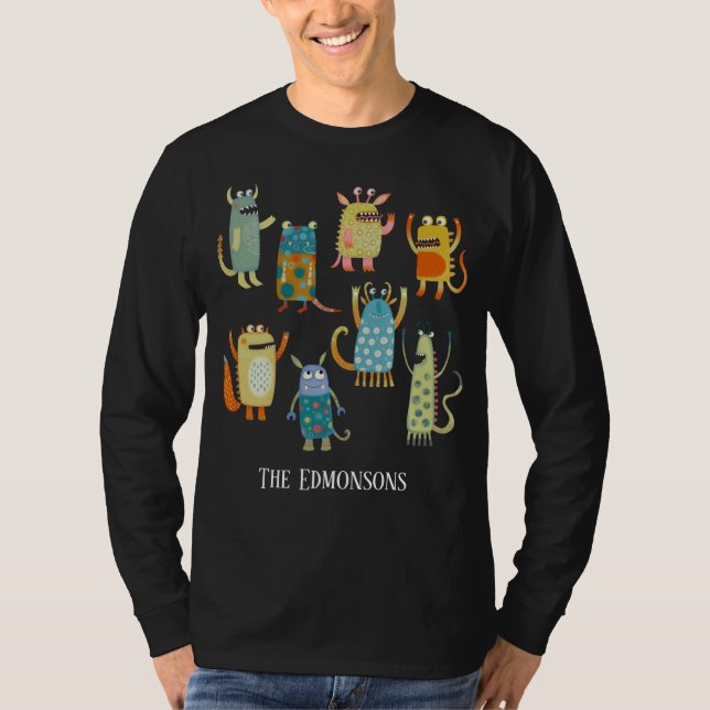T-shirt Monstres amusants Personnalisé (Devant)