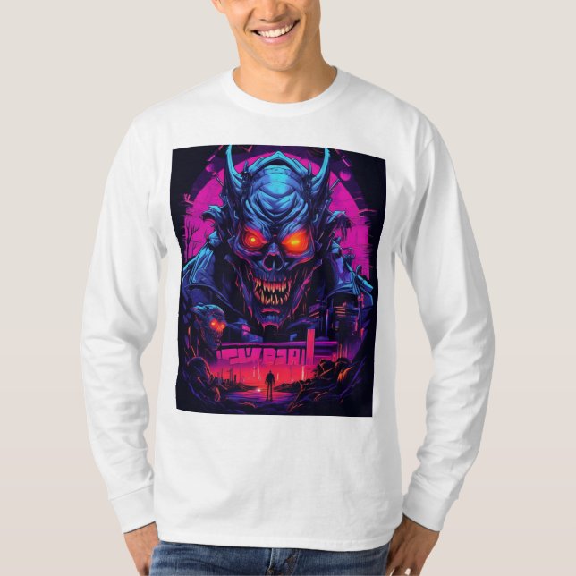 T-shirt Monstres d'Halloween effrayants (Devant)